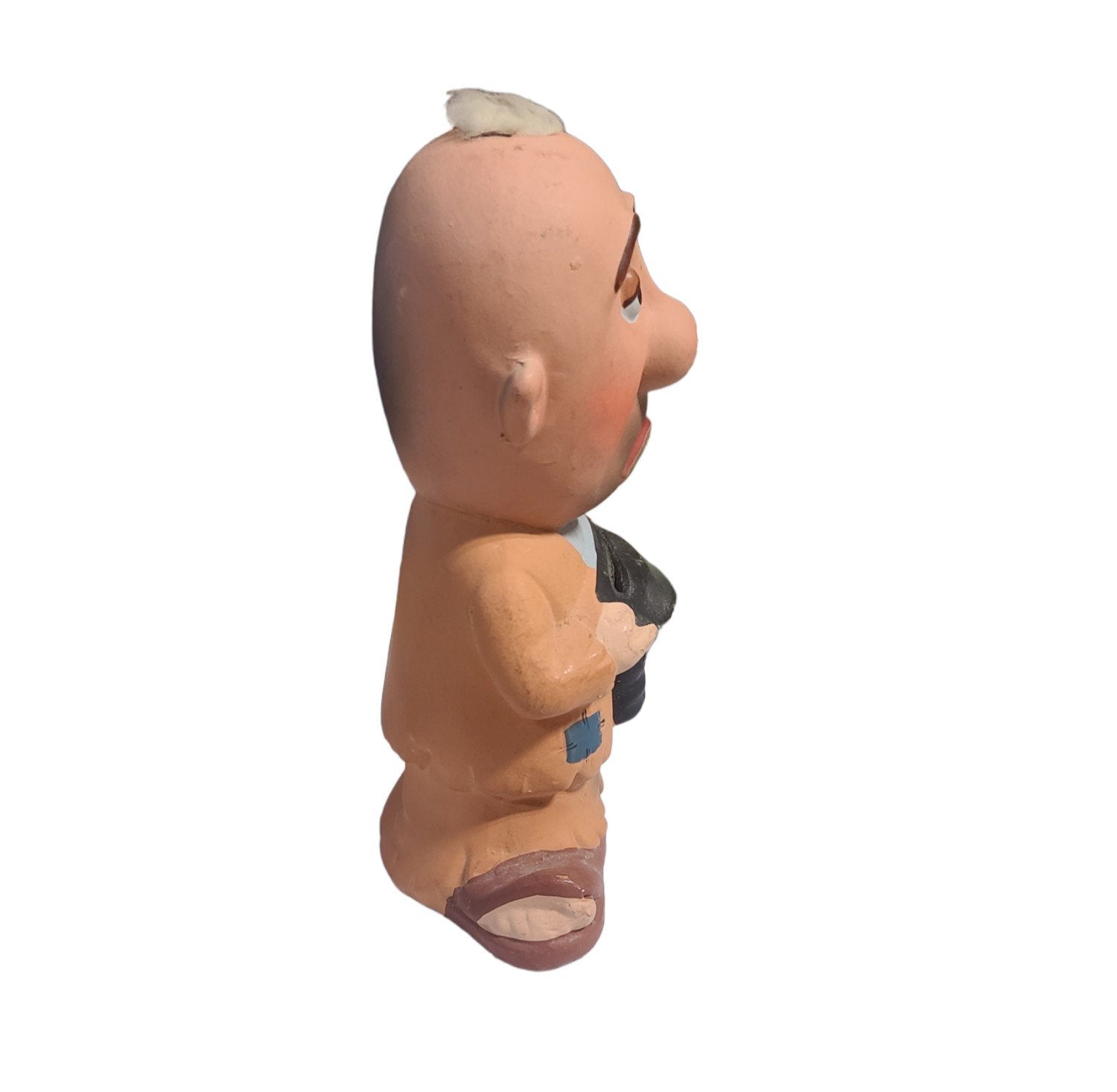 Vintage Retirement Fund Coin Bank Bald Hobo Beggar Rossini Japan 1960s