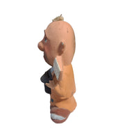 Vintage Retirement Fund Coin Bank Bald Hobo Beggar Rossini Japan 1960s