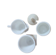 Vintage Westmoreland White Serving Set Creamer Sugar Milk Glass English Hobnail