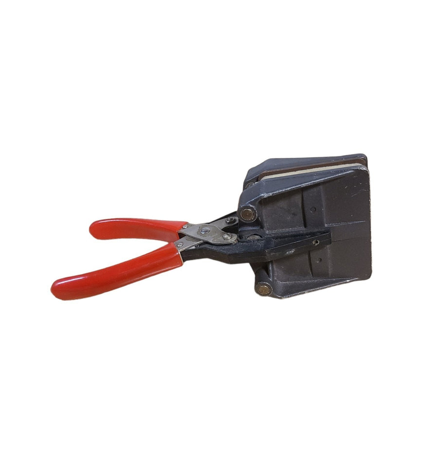 Handheld Passport Punch Portable ID Stamp Visa Photo Cutter Red Handle