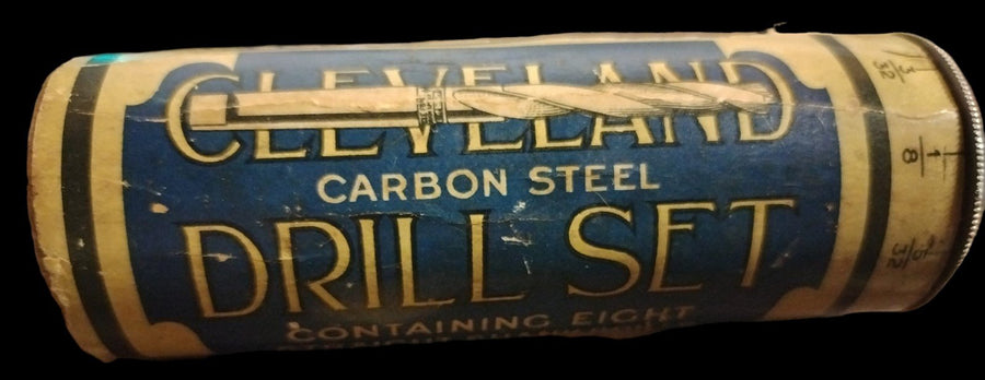 Vintage Cleveland Twist Drill Co. Carbon Steel Eight Shank Drill Set No. 26