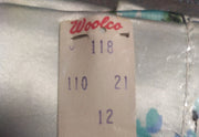 Vintage Woolco Blue Flower Drapery PP21 Size 84 Acetate Two Panel Home Curtains