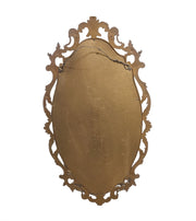 Vintage MCM Large Gold Syroco Wall Mirror 6011 Oval French Provinical 1960s