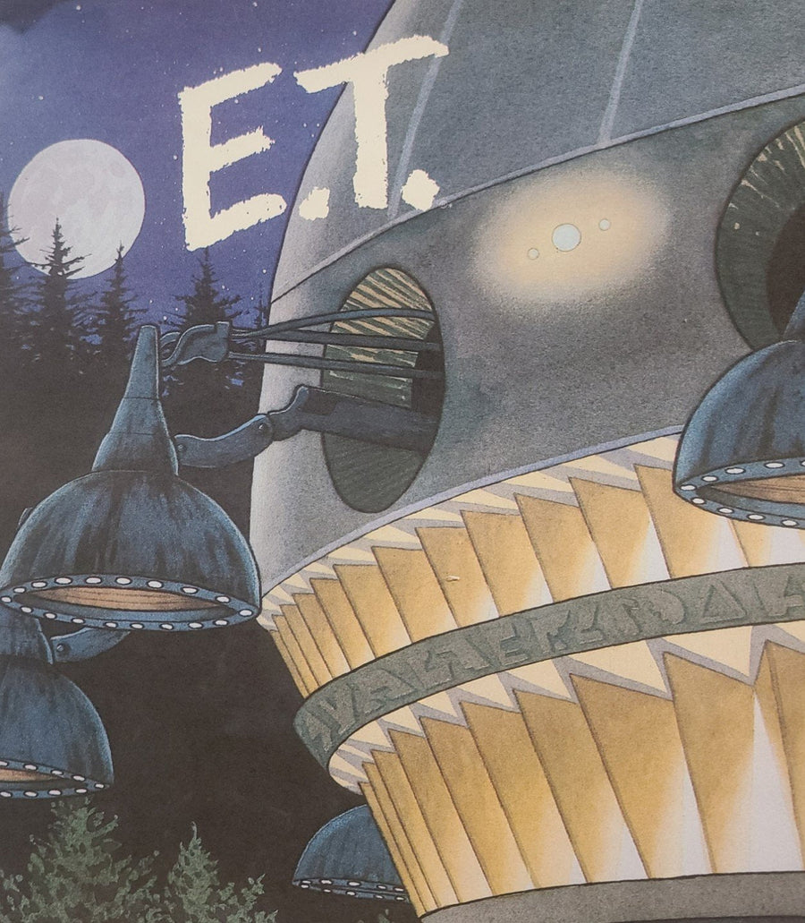 Vintage 1980s E.T. Classic Movie Poster Paper Wall Art Decor McDonalds Promo