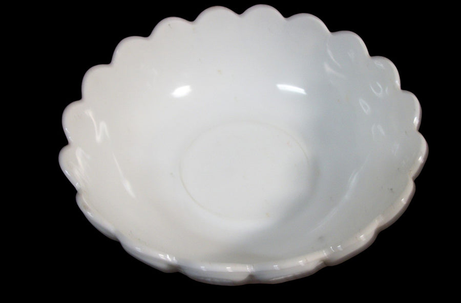 Vintage Antique Moon and Stars Kemple Milk Glass Serving Bowl