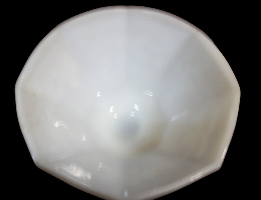 Vintage Antique Milk Glass Grape Vine Pedestal Footed Bowl