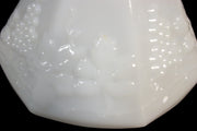 Vintage Antique Milk Glass Grape Vine Pedestal Footed Bowl