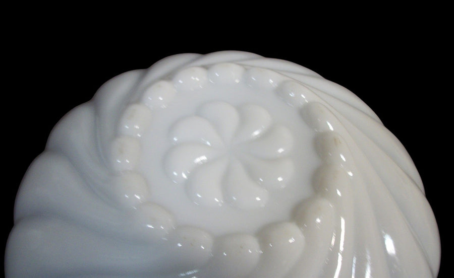 Vintage Antique Hazel Atlas Alpine Swirl Bowl Hobnail Dishes Open Lace Plate