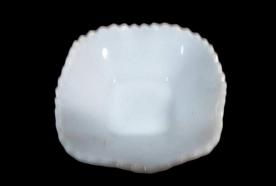 Vintage Antique Hazel Atlas Alpine Swirl Bowl Hobnail Dishes Open Lace Plate