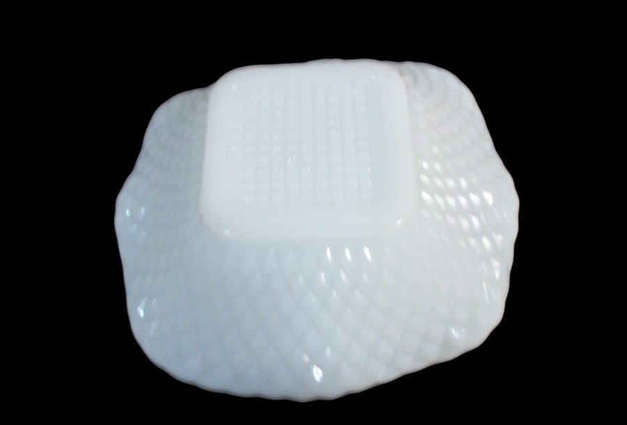 Vintage Antique Hazel Atlas Alpine Swirl Bowl Hobnail Dishes Open Lace Plate