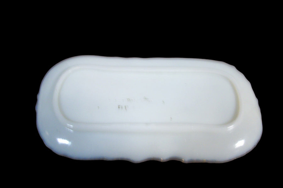 Vintage Antique Indiana Glass Relish Dish Victorian Opaline Vanity Tray