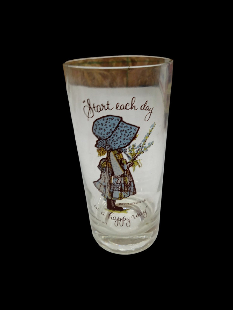 Vintage Antique American Greetings Holly Hobbie Inspirational Glasses Set of 8