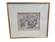 Antique Set of Two Framed Maps Mercator Hondius India Orientails Insulae 1600s