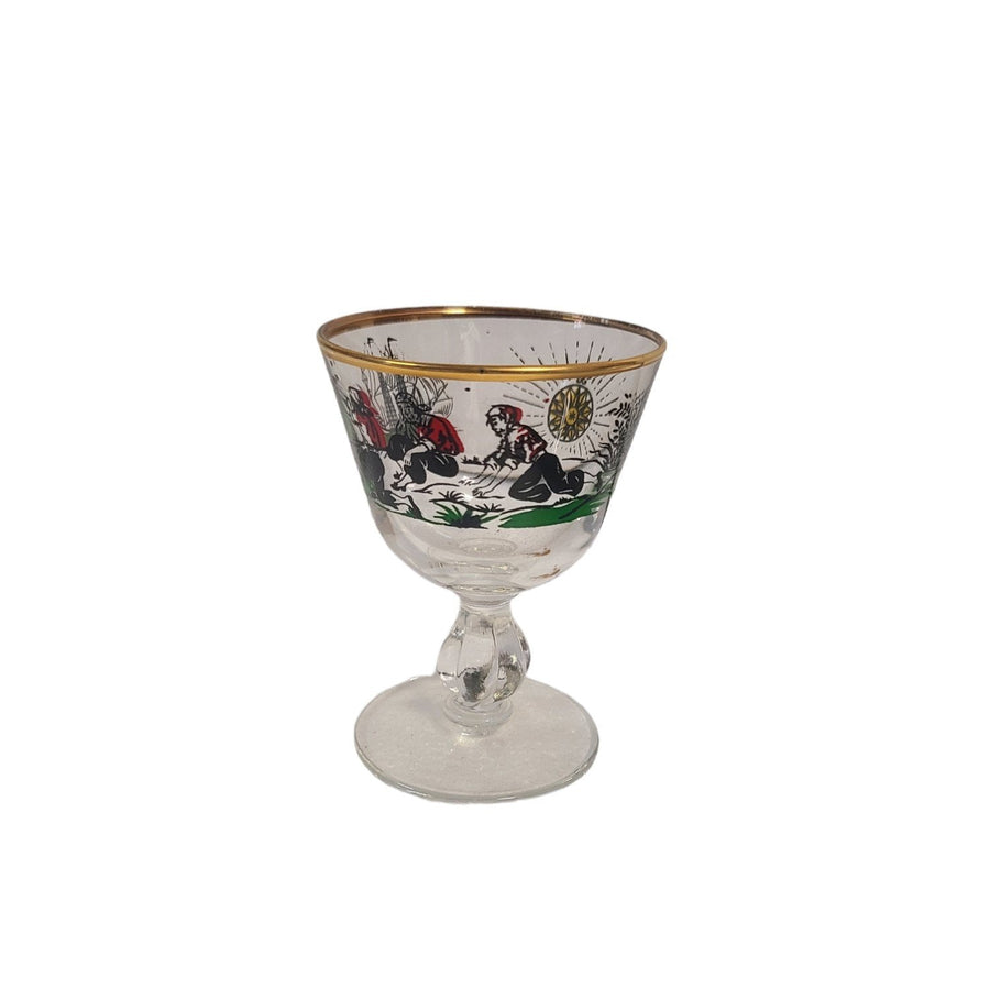 Vintage MCM Set of Six Treasure Island Glasses Libbey 1950s Pilsner Cocktail