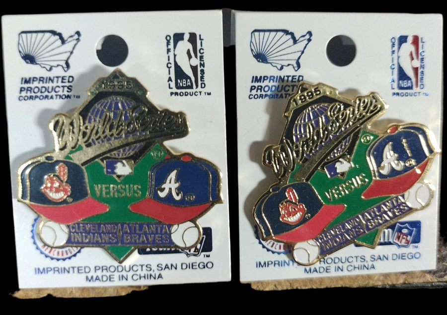 Vintage Cleveland Indians 1990s World Series Sports Exclusive Pins and Cup Merch