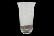 Vintage Antique 2 Large Clear Glass Vases Etched with Designs