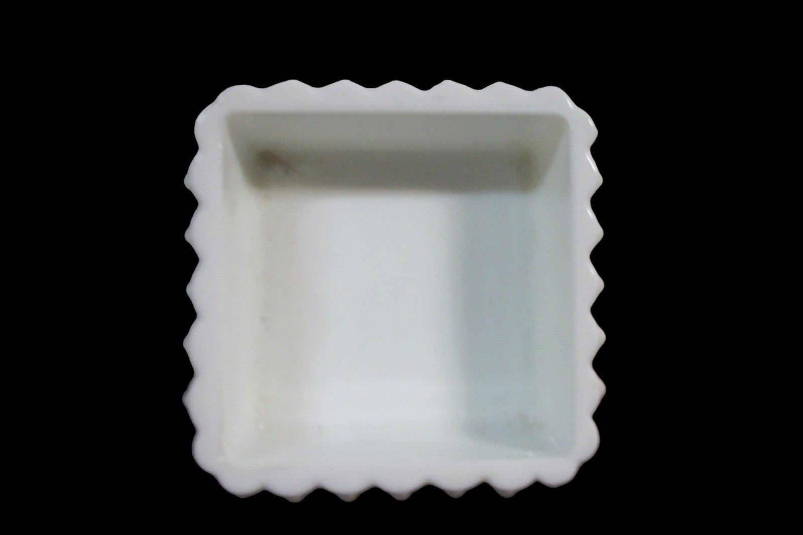 Vintage Antique Fenton Hobnail Milk Glass Square Trinket Candy Bowl Without Lid