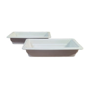 Vintage Set of Two White Buffet Serving Quarter Pans Hall China Company Ceramic