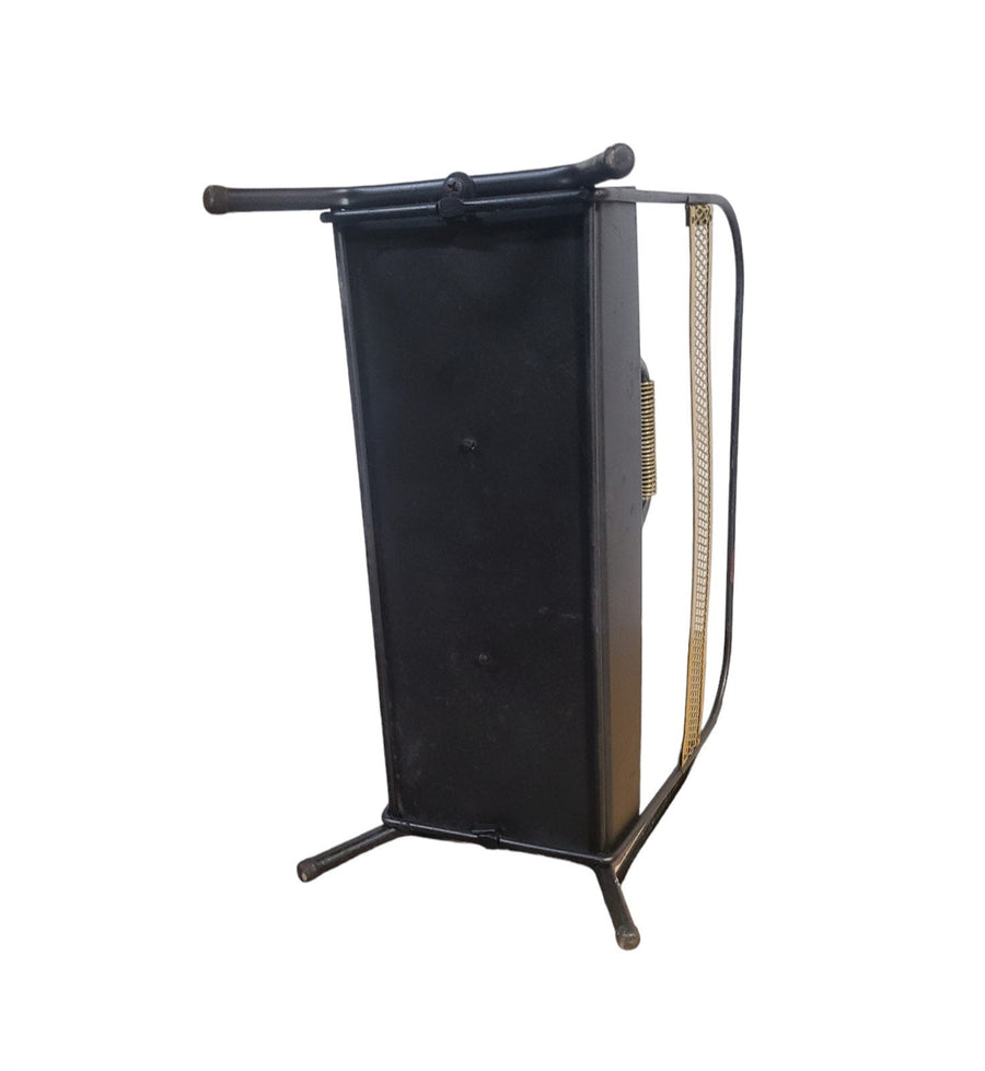 Vintage MCM Metal Magazine Rack Black Brand Unknown Possibly Mathieu Matégot