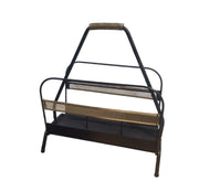 Vintage MCM Metal Magazine Rack Black Brand Unknown Possibly Mathieu Matégot
