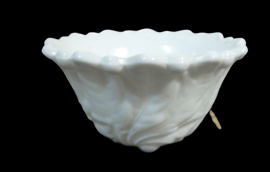 Vintage Antique Indiana Glass Milk Glass Candle Holders (Set of 2)