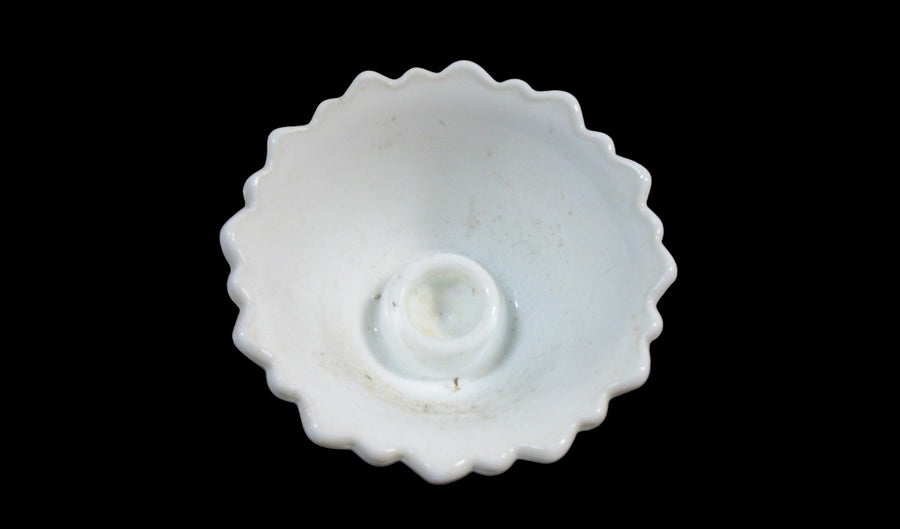 Vintage Antique Indiana Glass Milk Glass Candle Holders (Set of 2)