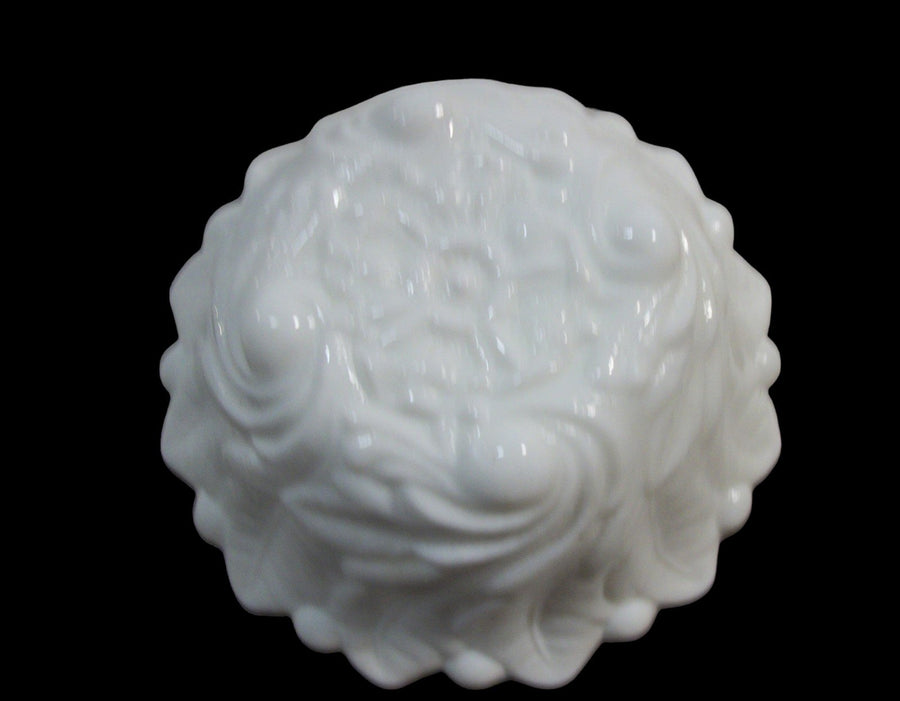 Vintage Antique Indiana Glass Milk Glass Candle Holders (Set of 2)