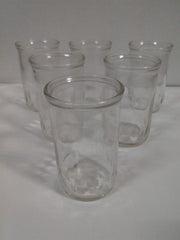 Vintage Antique Diamond Band Jelly Jar Juice Glasses (Set of 6)