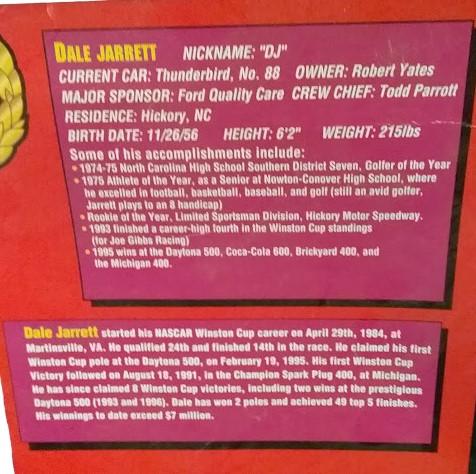 Vintage NASCAR Superstars of Racing Dale Jarrett Special Edition 1997