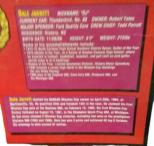 Vintage NASCAR Superstars of Racing Dale Jarrett Special Edition 1997