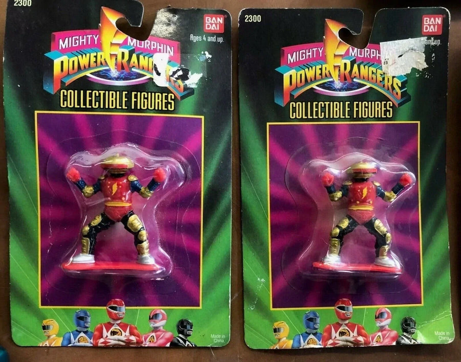 9 BANDAI MIGHTY MORPHIN POWER RANGERS & SPACE ALIENS 1993 ACTION FIGURES IN PACK