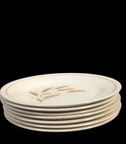 Edwin Knowles Vintage China Golden Wheat Dinner Plates (Set of 7)