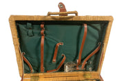 Picnic Basket Willow Woven Brown Eastman Outdoors Lunch Set