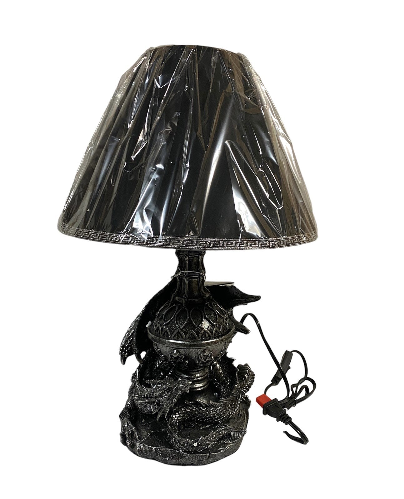 Draco Awakens DWK Lamp with Lamp Shade Dragon Design Black/Metallic