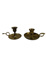 Baldwin Brass and Others 3 Piece Candleholder Set Vintage