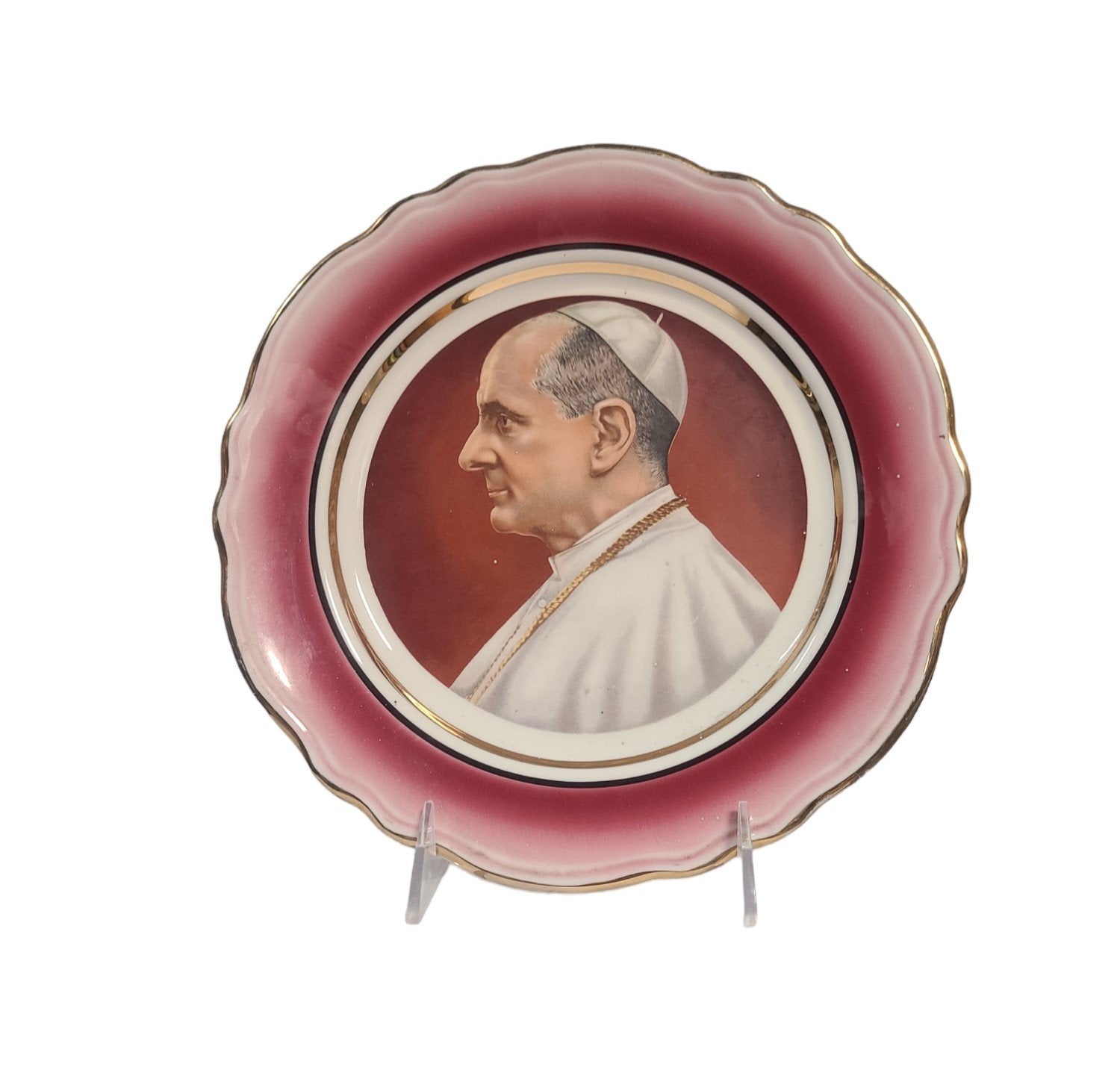 Collector's Plate Roman Catholic Pope Paul VI Vintage Homer Laughlin Made in USA