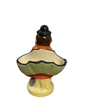 Vintage Decanter Japanese Man with 2 Shot Glasses Lusterware RARE Find