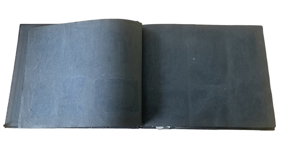 WW2 Vintage Sweetheart Black Gold Floral Embossed Photobook 46 Pages 154 Photos