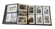 WW2 Vintage Sweetheart Black Gold Floral Embossed Photobook 46 Pages 154 Photos