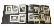 WW2 Vintage Sweetheart Black Gold Floral Embossed Photobook 46 Pages 154 Photos