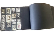 WW2 Vintage Sweetheart Black Gold Floral Embossed Photobook 46 Pages 154 Photos