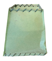 Green MCM Faux Leather Rawhide Sqaure Small Lamp Shade Cover Metal Frame