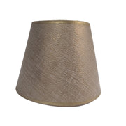 MCM Textured Beige and Gold Lamp Shade Tall Neutral Design Excellent Condition