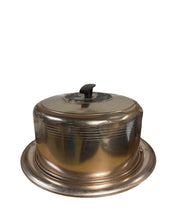 Antique West Bend Pink/Rose Gold aluminum Cake Carrier 1950s