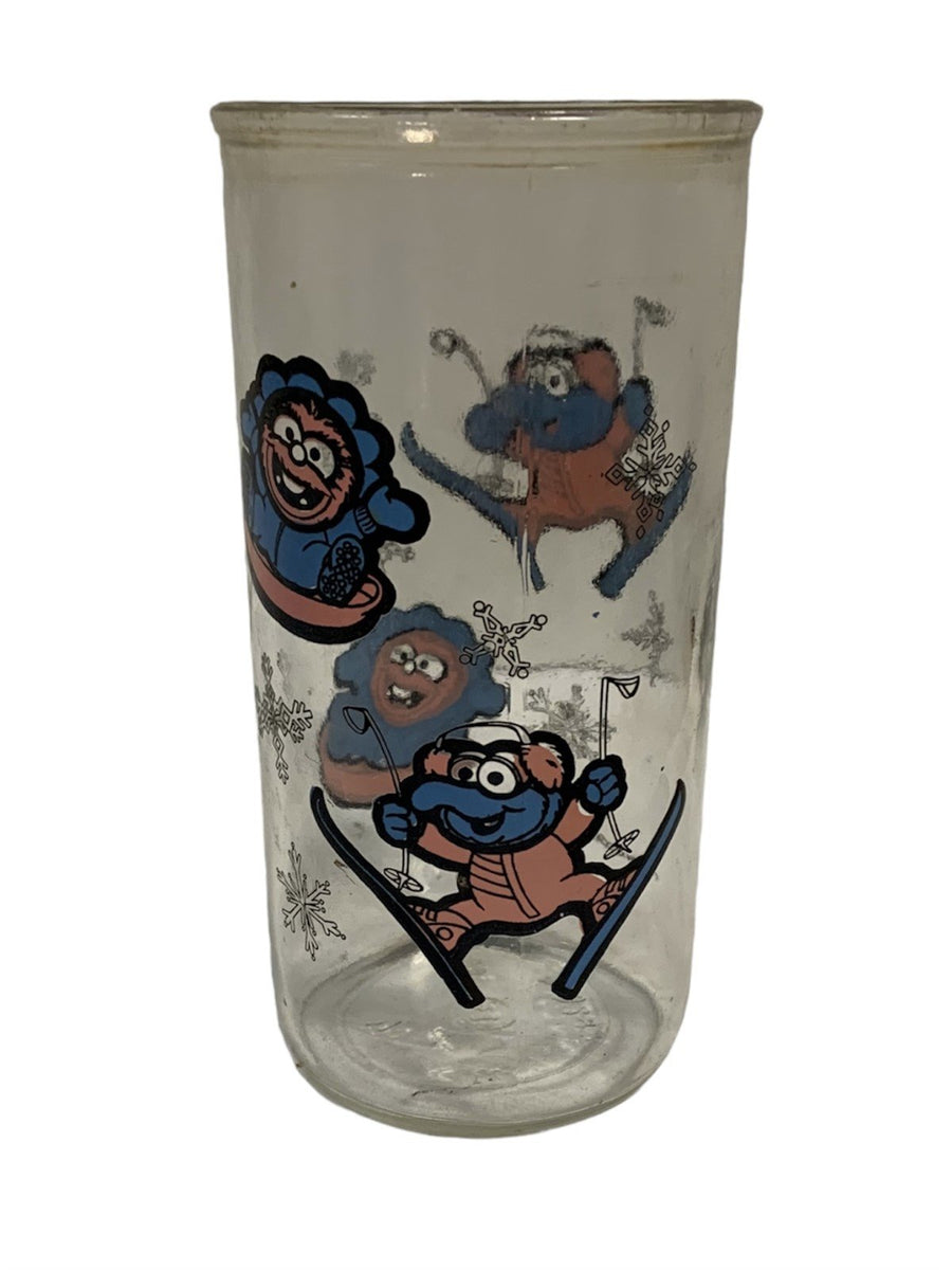 Vintage Muppet Babies 1989 Glass Water Tumbler Animal & Gonzo Henson Associates