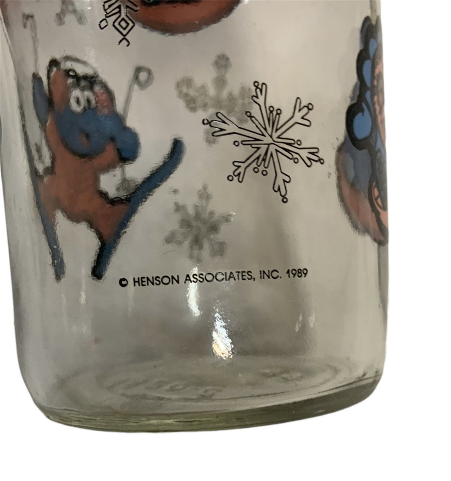 Vintage Muppet Babies 1989 Glass Water Tumbler Animal & Gonzo Henson Associates