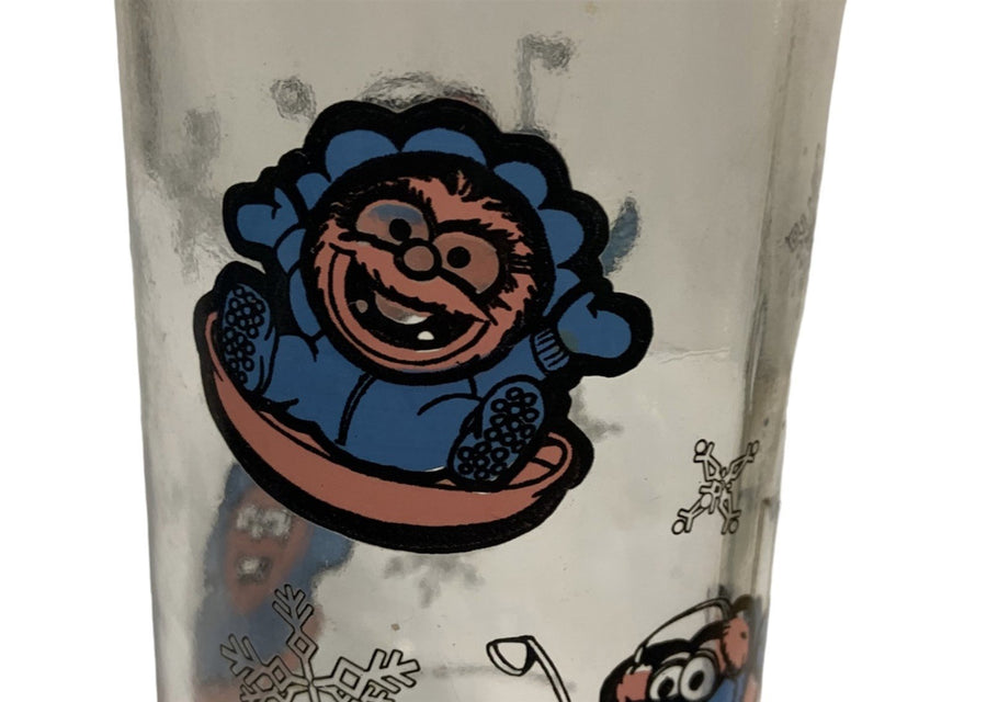 Vintage Muppet Babies 1989 Glass Water Tumbler Animal & Gonzo Henson Associates