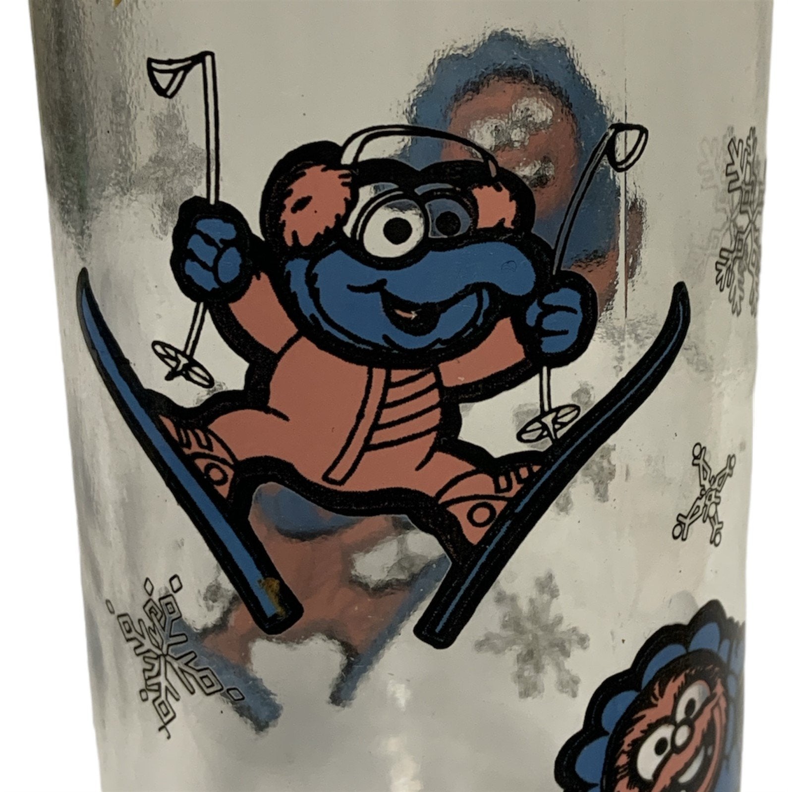 Vintage Muppet Babies 1989 Glass Water Tumbler Animal & Gonzo Henson Associates