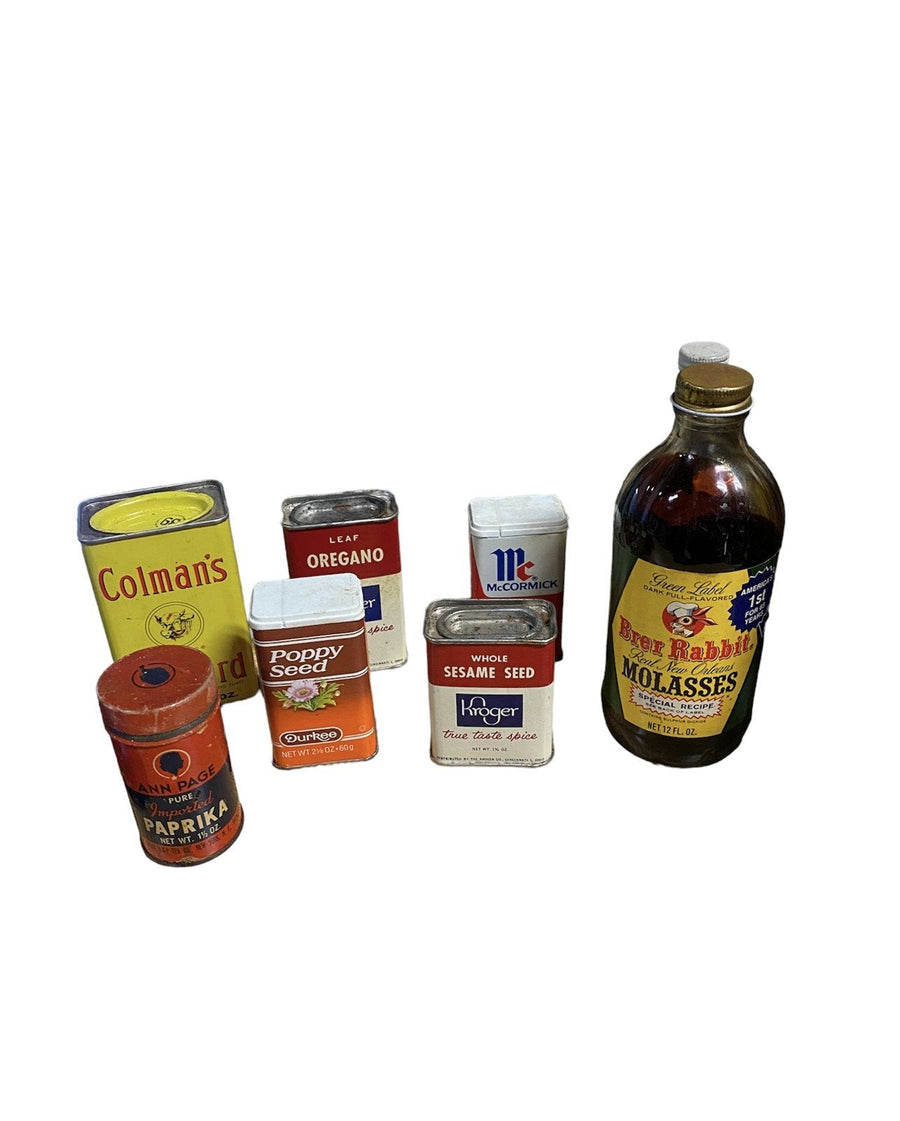 Mix Lot of Vintage Spice Containers Set of 7 Pieces