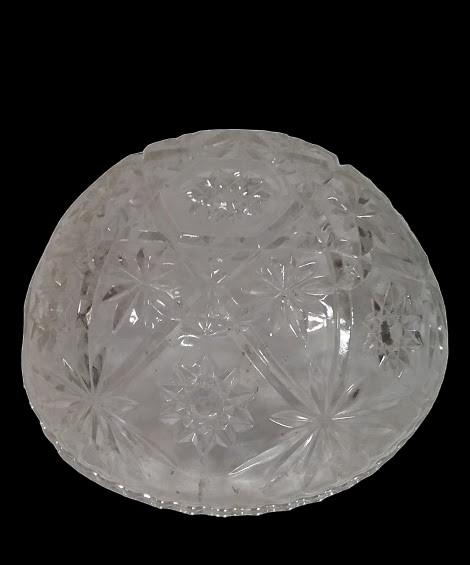 Anchor Hocking Vintage Round Glass Serving Bowl Etched Starburst